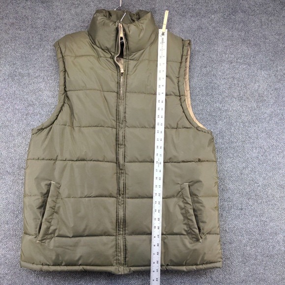 Fourcast Outerwear Men's Puffer Vest Green Large Sleeveless Polyester Coated - Picture 13 of 15